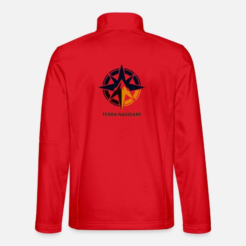 Terra Navigare Star Compass Logo - Unisex Softshell Jacket - red