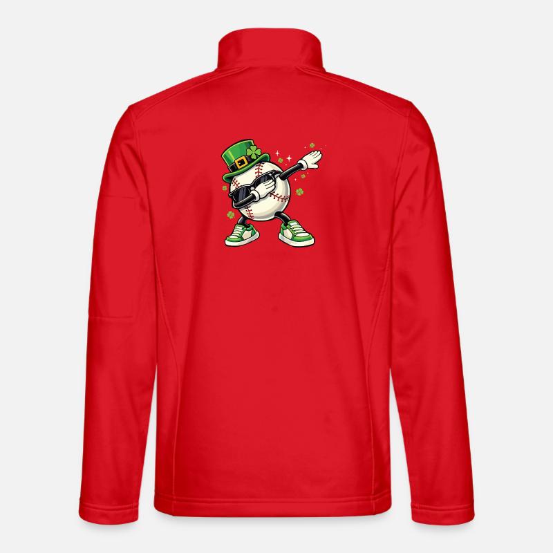 Baseball Leprechaun St Patrick’s - Unisex Softshell Jacket - red