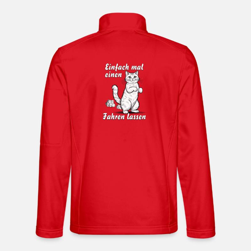 KATZE Einfach einen fahren lassen - Unisex Softshelljacke - Rot