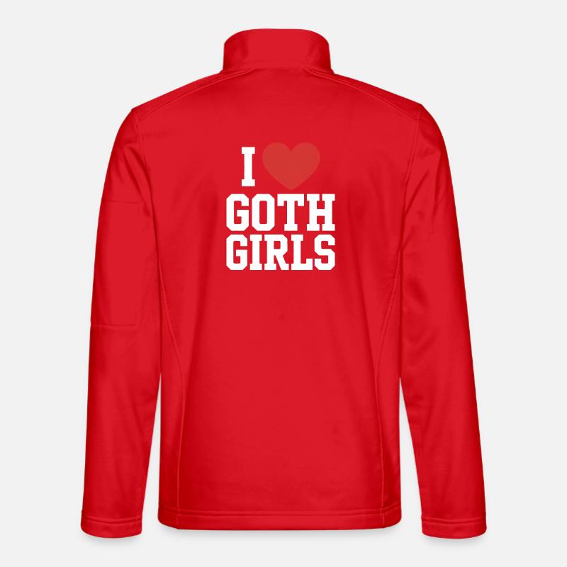 I Heart Gothic Girls - Unisex Softshell Jacket - red