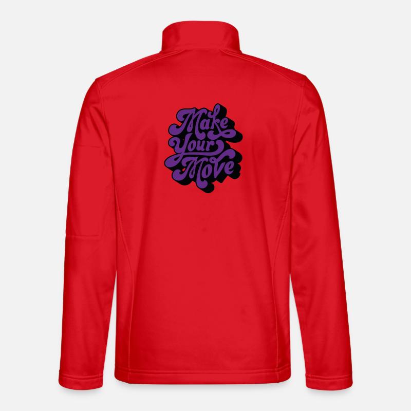 Make Your Move Retro Script - Unisex Softshell Jacket - red