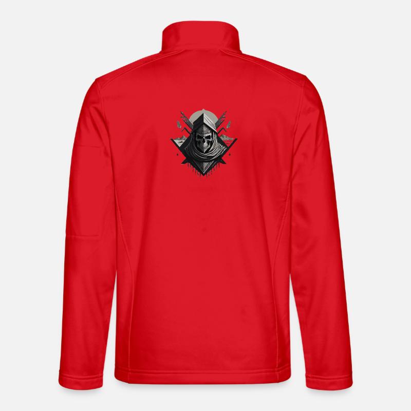 Desert Veiled Skeleton - Unisex Softshell Jacket - red