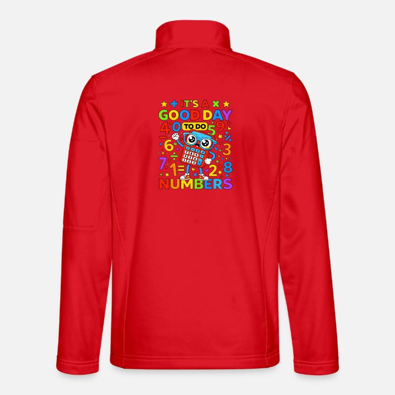 Vibrant Numbers Calculator - Unisex Softshell Jacket - red