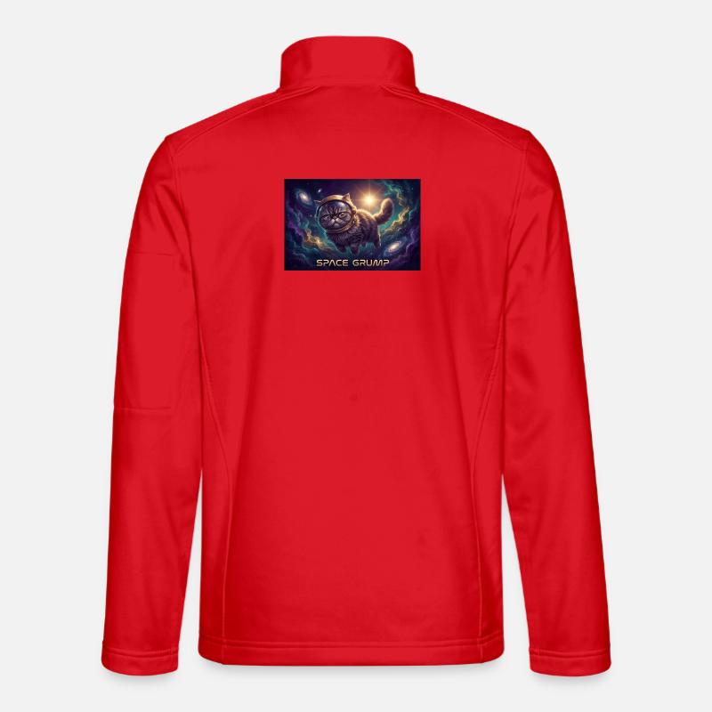 Space Grump Space Cat Neon Unisex Softshell Jacket