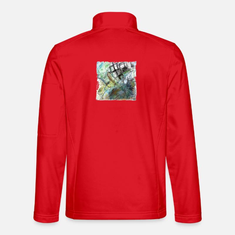 Airplane - Unisex Softshell Jacket - red