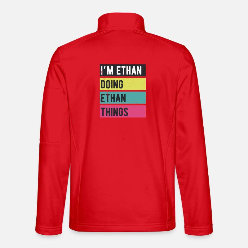 Ich bin Ethan bei Ethan Things Retro Colors Unisex Softshelljacke