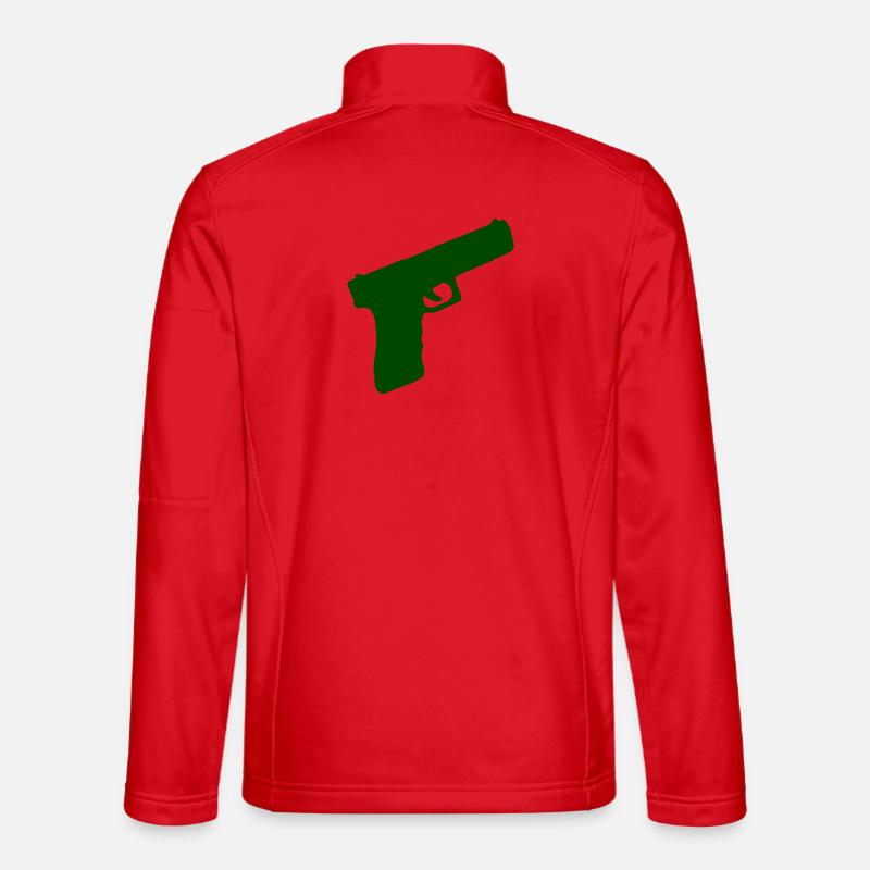 Pistole Waffe - Unisex Softshelljacke - Rot