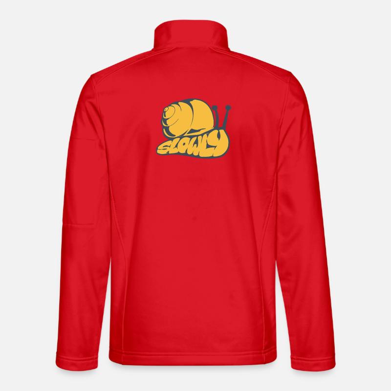 Slowly, a drawn word - Unisex Softshell Jacket - red