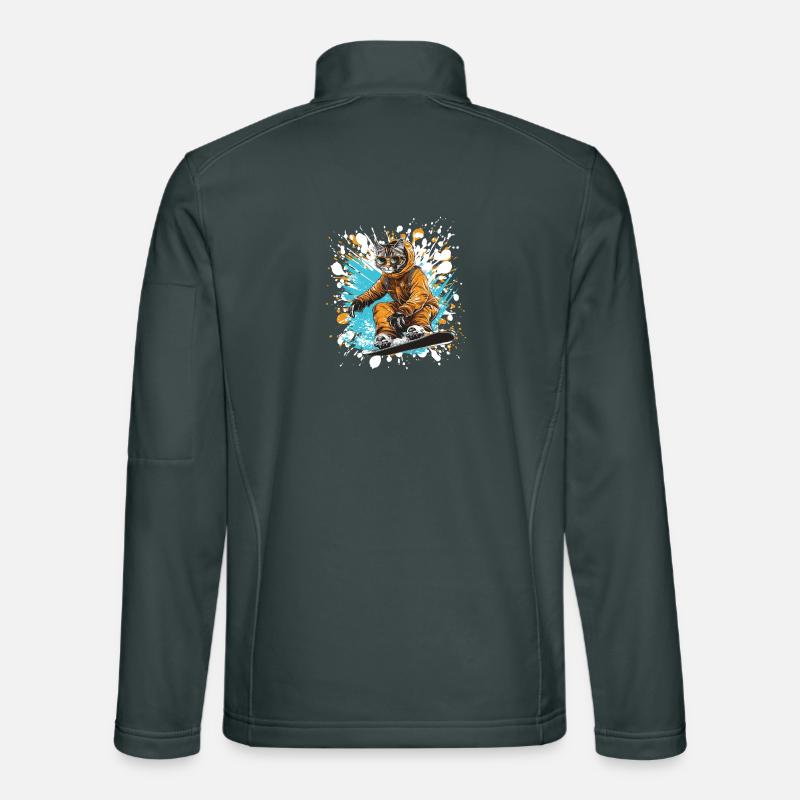 Katze Snowboard Unisex Softshelljacke