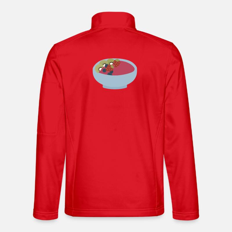 Fruit Smoothie Bowl Illustration - Unisex Softshell Jacket - red