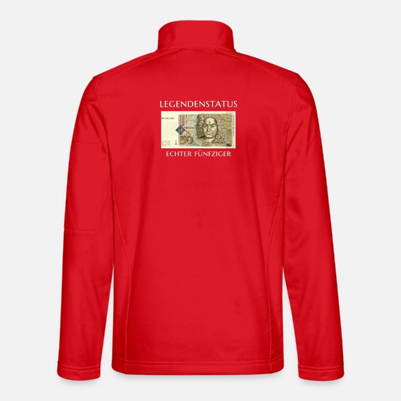 Legendenstatus Echter Fünfziger, handgezeichnet - Unisex Softshelljacke - Rot