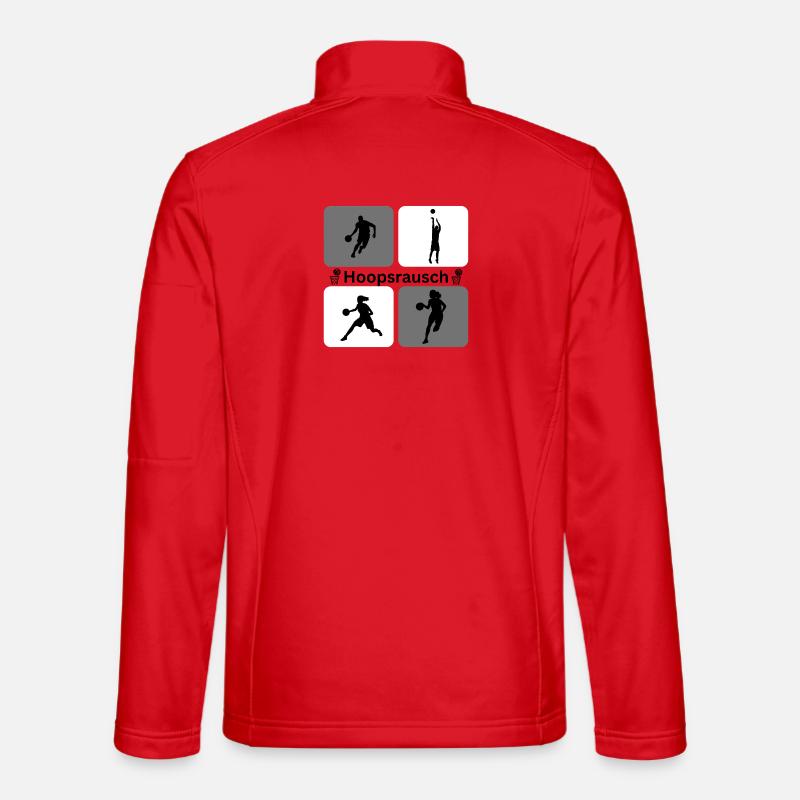 Basketball Silhouetten Dynamik - Unisex Softshelljacke - Rot