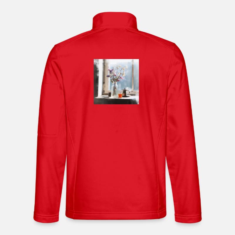 Friedliche Ruhe - Unisex Softshelljacke - Rot