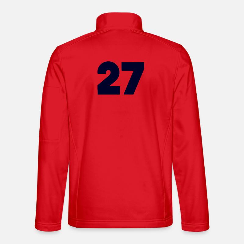 Bold 27 Numeric Emblem - Unisex Softshell Jacket - red