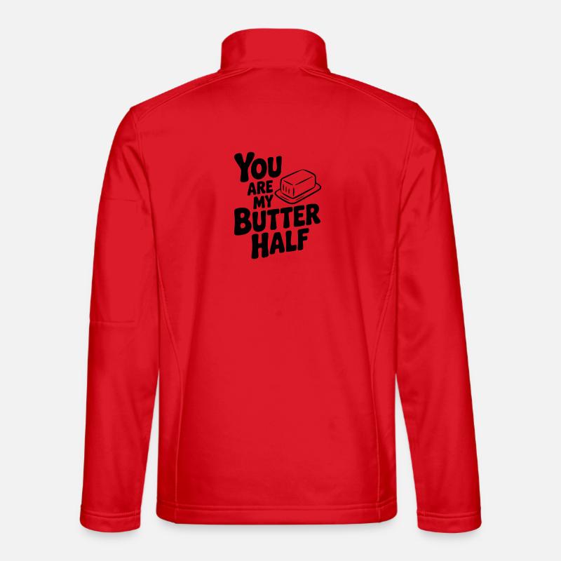 Du bist meine bessere Hälfte. - Unisex Softshelljacke - Rot