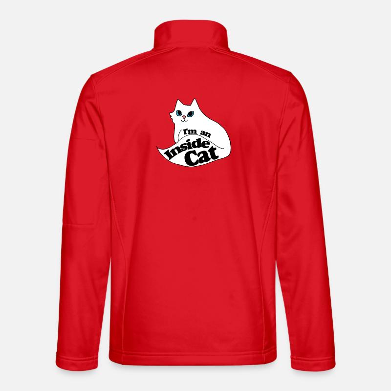 Inside Cat Cartoon Slogan Tee Veste en tissu softshell Unisexe