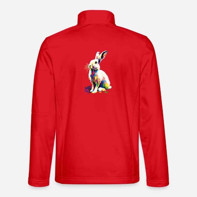 Mountain Rabbit Arctic Hare Albino Rabbit White Rabbit Unisex Softshell Jacket