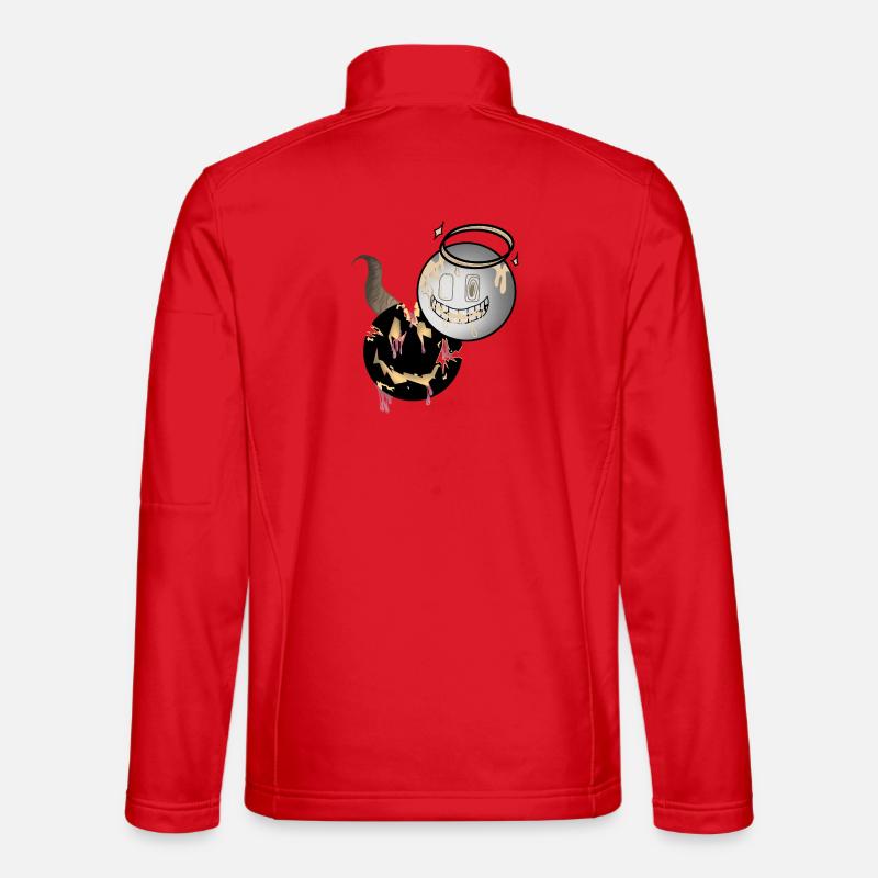 Melting Faces Angel and Devil Design - Unisex Softshell Jacket - red