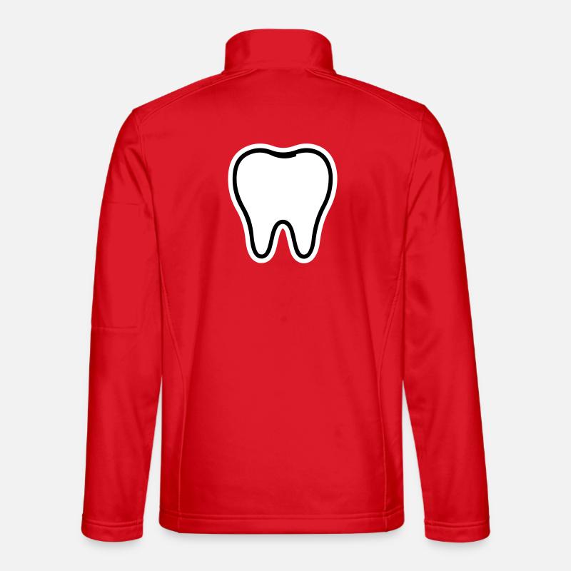 Zahn Symbol - Unisex Softshelljacke - Rot