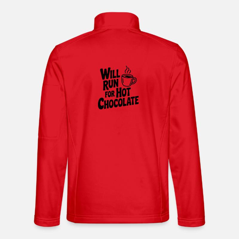 Will Run for Hot Chocolate - Unisex Softshell Jacket - red