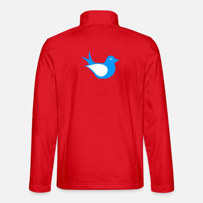 vogel silhouette sitzend, tiermotiv - Unisex Softshelljacke - Rot
