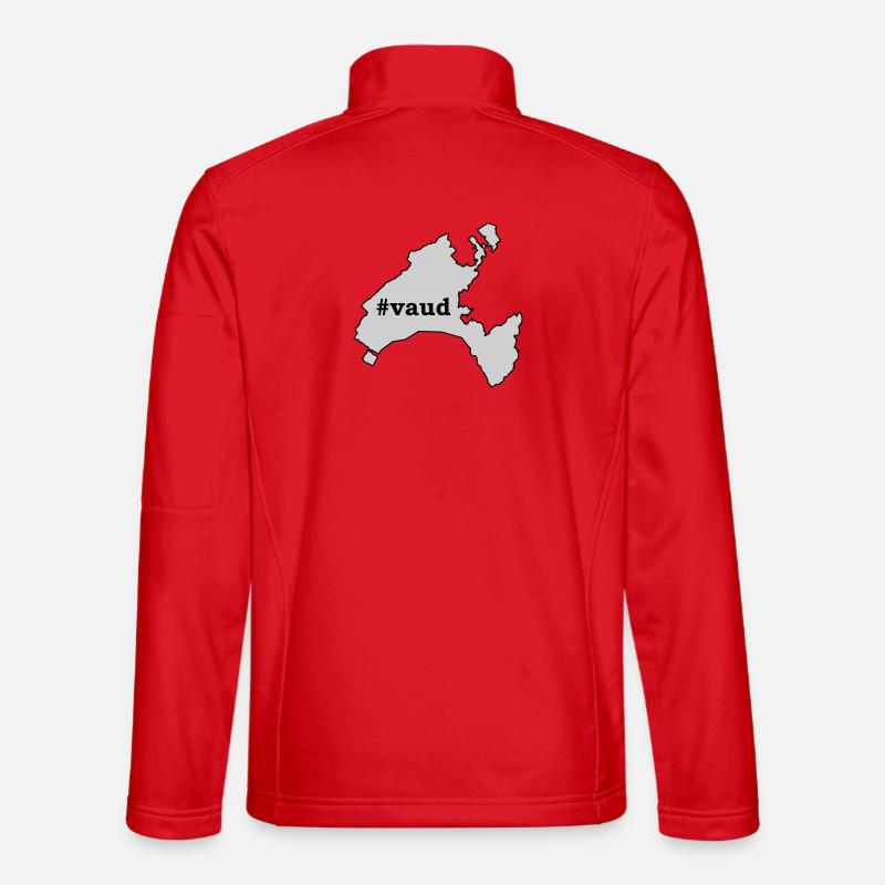 VD Vaud / Waadt - Unisex Softshelljacke - Rot