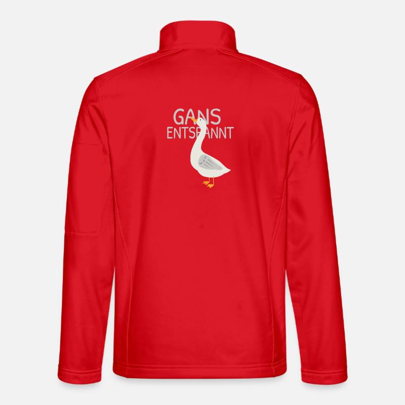 Goose Relaxed – Funny Pun Saying - Unisex Softshell Jacket - red