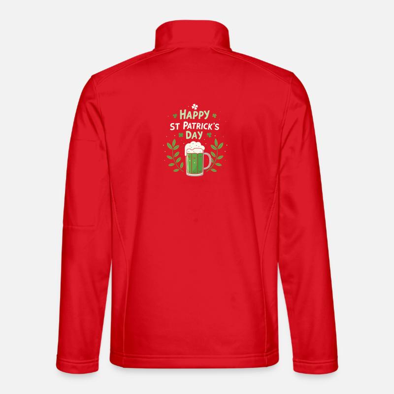 Saint Patrick Bière Verte Joyeuse Veste en tissu softshell Unisexe
