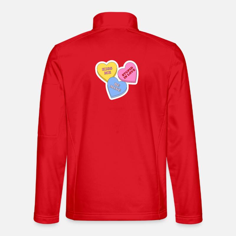 Pastellherzen Liebesbotschaften - Unisex Softshelljacke - Rot