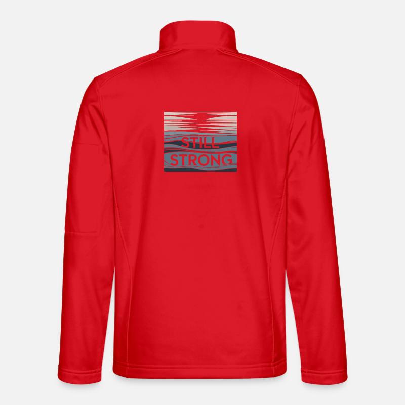 Still Strong Wave Pattern - Unisex Softshell Jacket - red