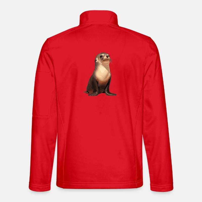 Seelöwen Seelöwe - Unisex Softshelljacke - Rot