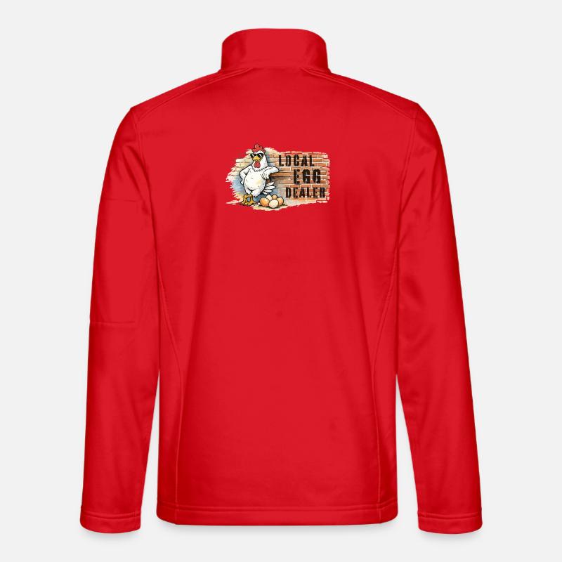 Chicken in graffiti style - Unisex Softshell Jacket - red