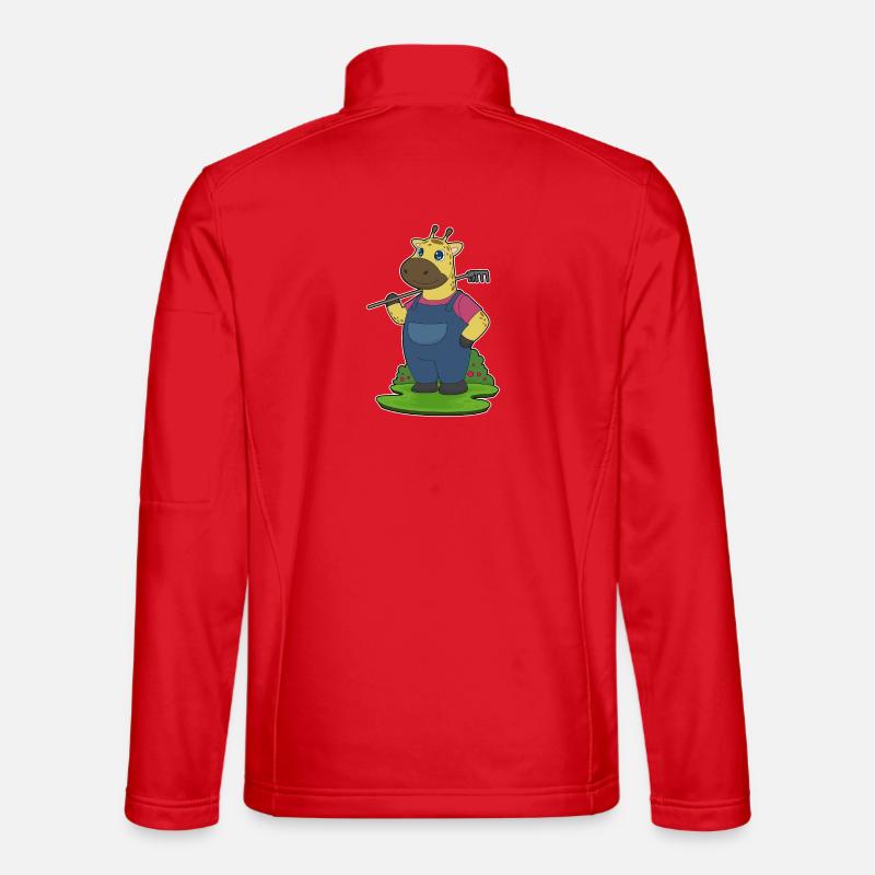 Giraffe Farmer Harke Farm - Unisex Softshell Jacket - red