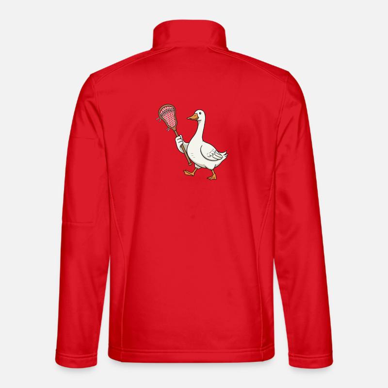 Lacrosse Duck with Net - Unisex Softshell Jacket - red