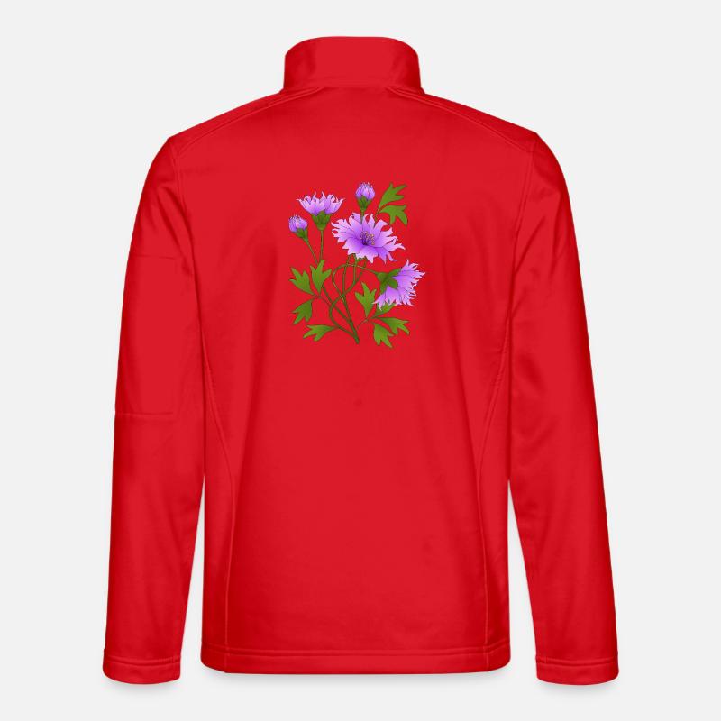 Blumen - Unisex Softshelljacke - Rot