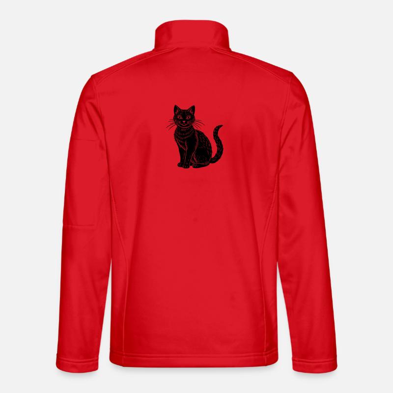 Chat noir Veste en tissu softshell Unisexe