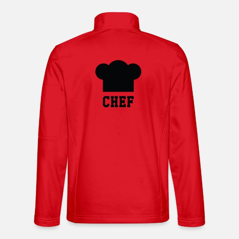 Chef Toque - Kitchen - Cook - Unisex Softshell Jacket - red