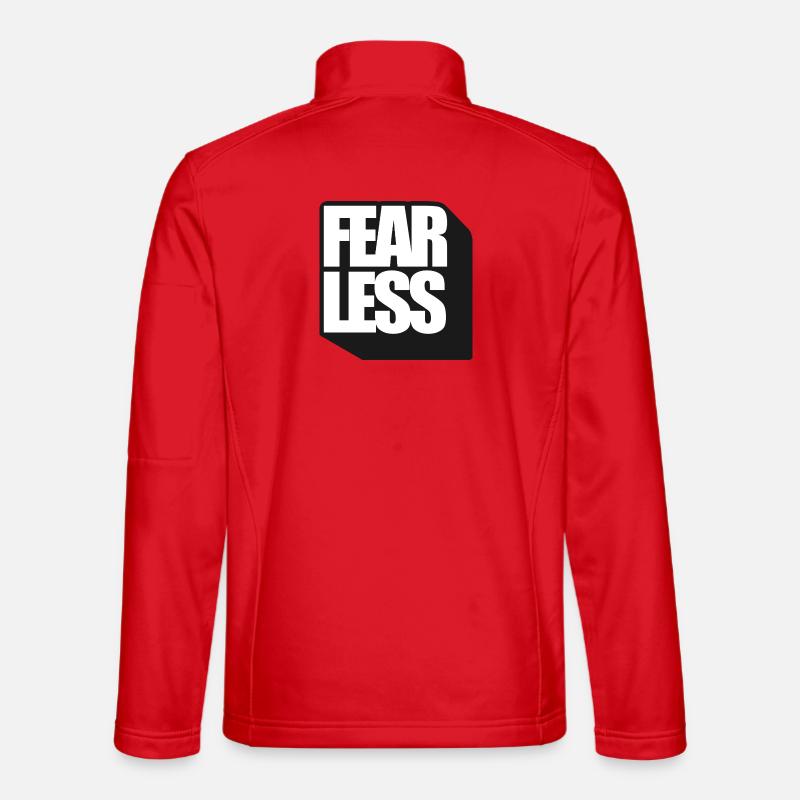 Fearless Bold Typography - Unisex Softshell Jacket - red
