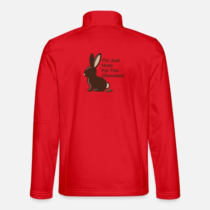 Just here for chocolate Schokoladen Osterhase - Unisex Softshelljacke - Rot