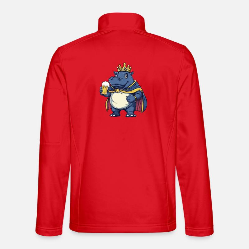 Hippo Beer King - Unisex Softshell Jacket - red