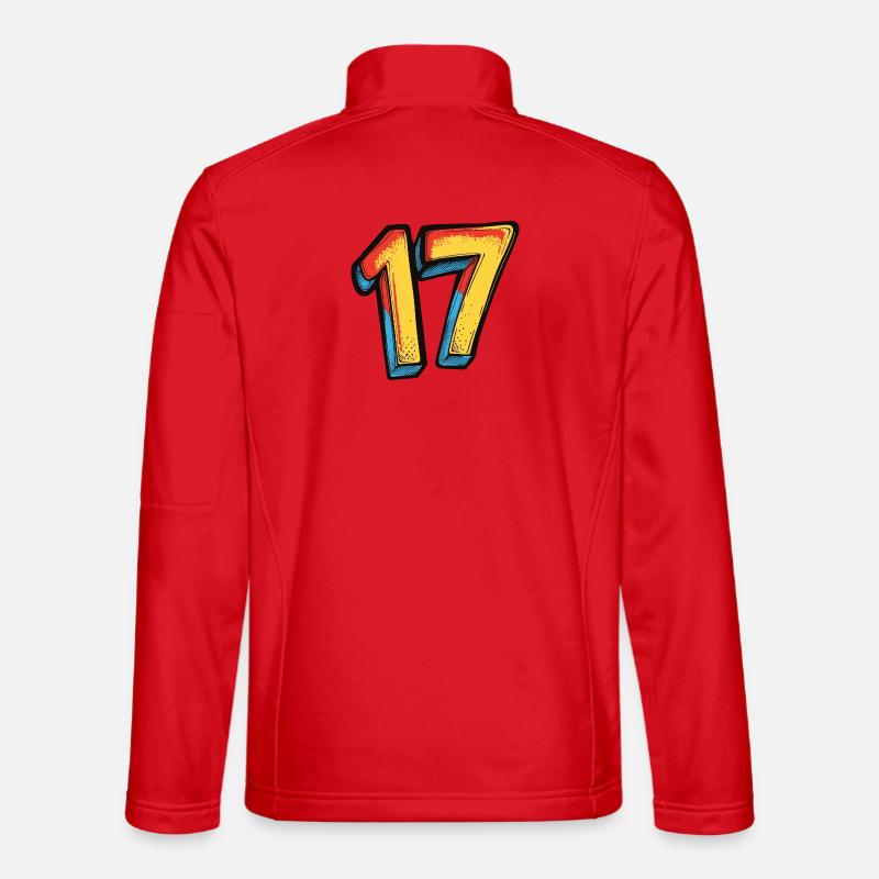 17 Numero Colorato - Giacca softshell unisex - rosso