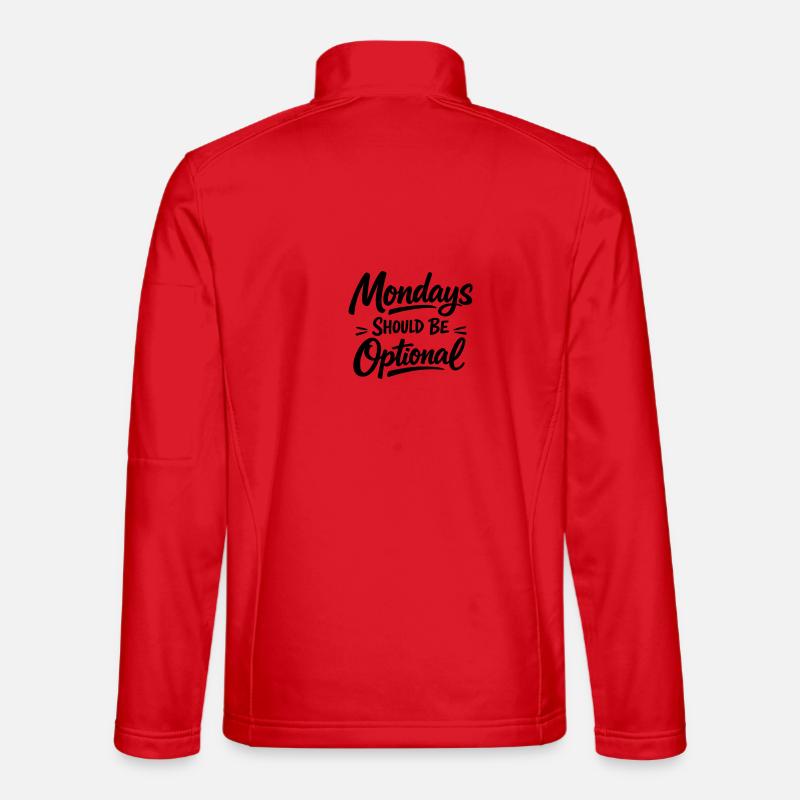 Monday should be optional weiss - Unisex Softshelljacke - Rot