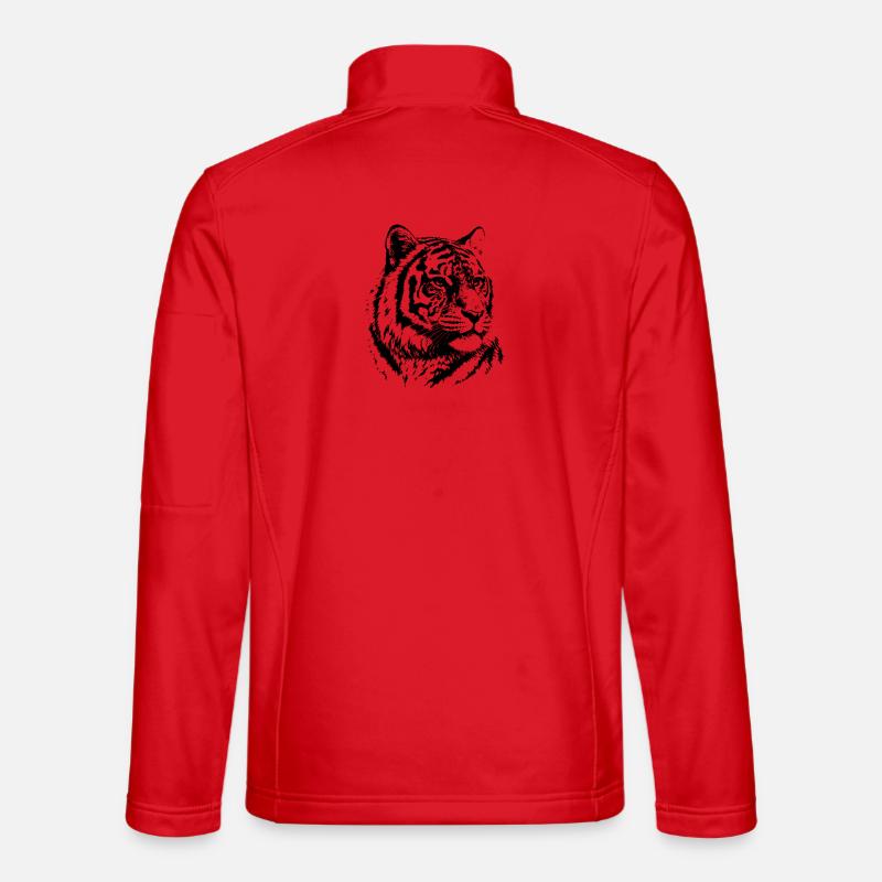 Tiger – Wilde Stärke und Charakter - Unisex Softshelljacke - Rot