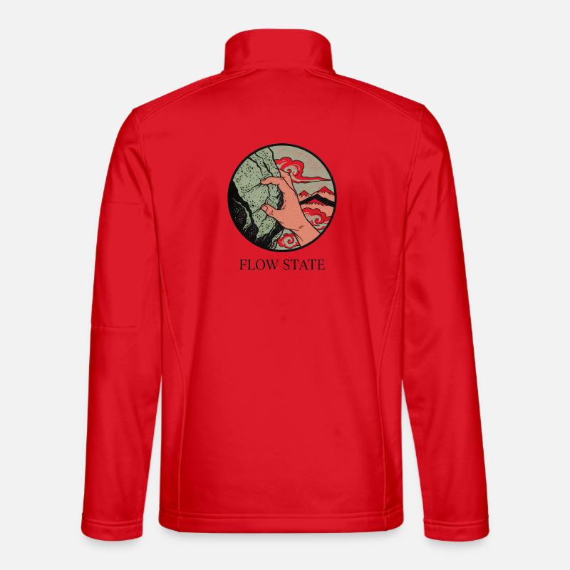 Flow State: Hand Gripping Mountain Unisex Softshell Jacket