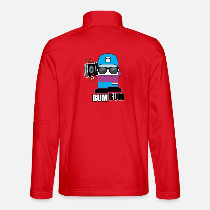 BoomBox Buddy Retro Tee - Unisex Softshell Jacket - red