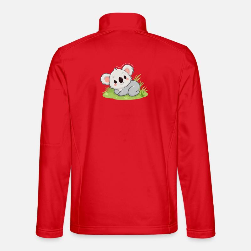 Cuddly koala in the grass - Unisex Softshell Jacket - red