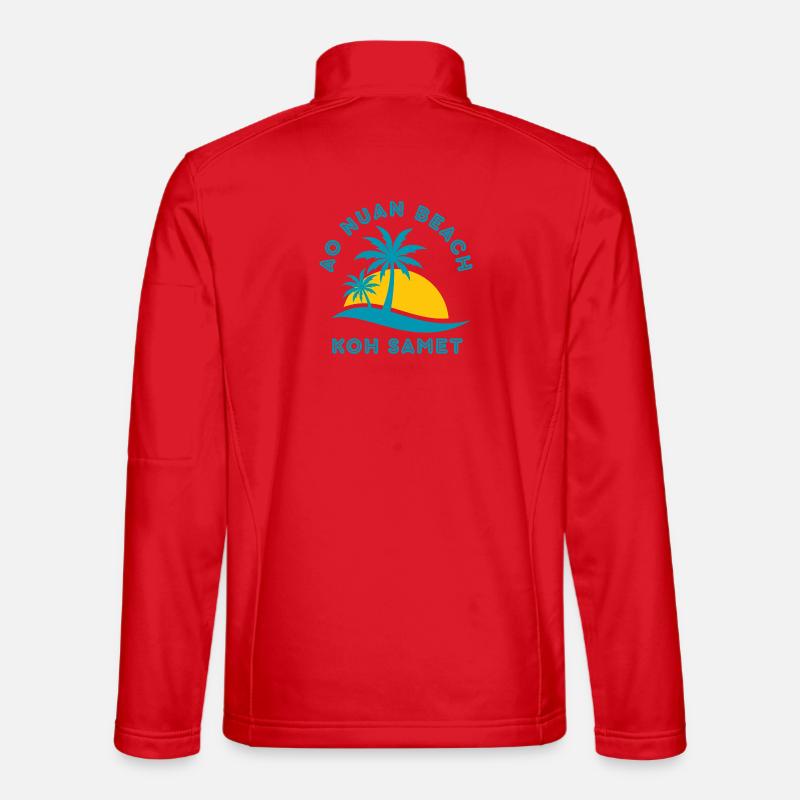 Koh Samet Palm Beach Sunset - Unisex Softshell Jacket - red