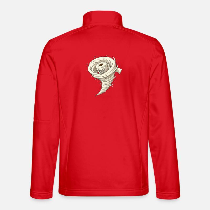 Tornade faite de papier toilette avec une grimace Veste en tissu softshell Unisexe