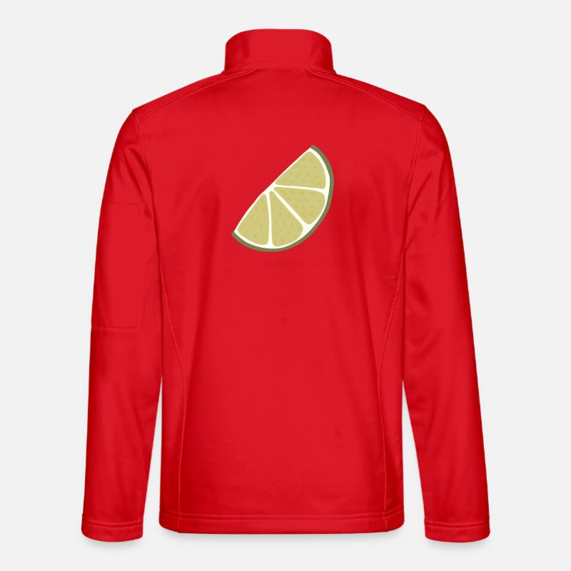 Lime Slice Minimalist Lime - Unisex Softshell Jacket - red