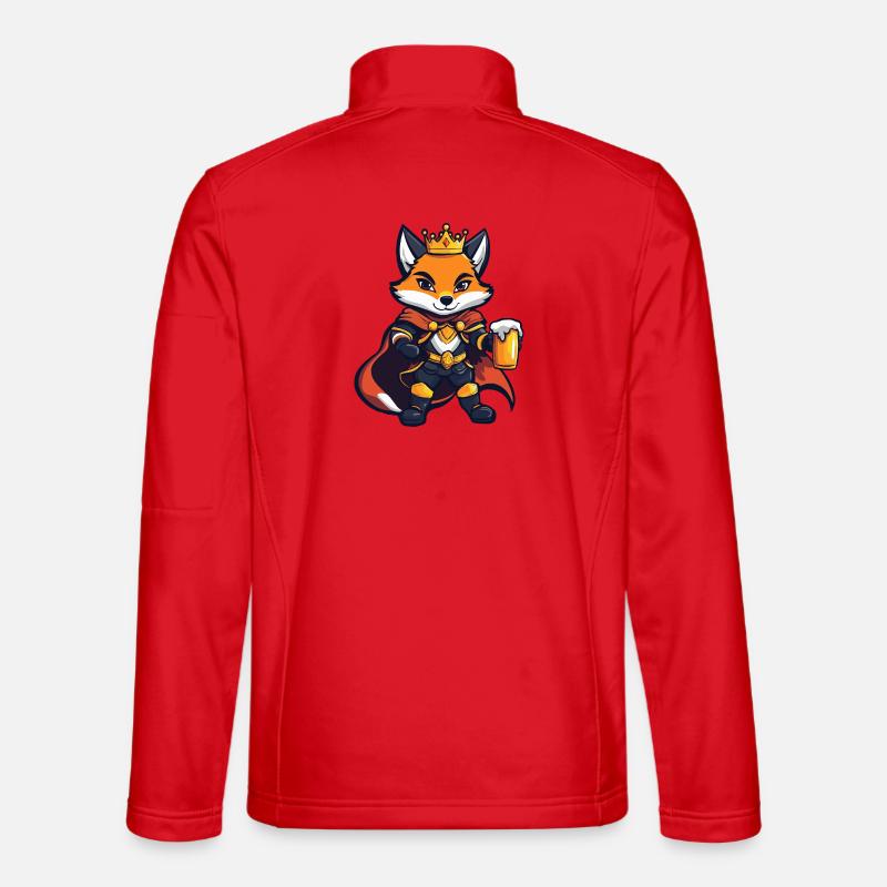 Fuchs Bier König - Unisex Softshelljacke - Rot